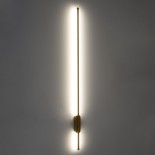 GLOBOSTAR® HARLEM 61336 Μοντέρνο Φωτιστικό Τοίχου - Απλίκα LED 18W 2160lm 120° AC 220-240V IP20 Ρυθμιζόμενο Λευκό CCT με On/Off 2700K/4500K/6000K - Lumileds SMD Chip - Χρυσό Βούρτσας - Μ5 x Π4 x Υ120cm - 3 Χρόνια Εγγύηση