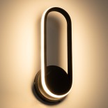 GloboStar® DALLAS 61345 Φωτιστικό Τοίχου - Απλίκα Design LED CCT 12W 1440lm 360° AC 220-240V - Εναλλαγή Φωτισμού μέσω Διακόπτη On/Off All In One Ψυχρό 6000k+Φυσικό 4500k+Θερμό 2700k Μ12 x Π6.5 x Υ32cm - Μαύρο - 3 Years Warranty