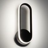 GloboStar® DALLAS 61345 Φωτιστικό Τοίχου - Απλίκα Design LED CCT 12W 1440lm 360° AC 220-240V - Εναλλαγή Φωτισμού μέσω Διακόπτη On/Off All In One Ψυχρό 6000k+Φυσικό 4500k+Θερμό 2700k Μ12 x Π6.5 x Υ32cm - Μαύρο - 3 Years Warranty