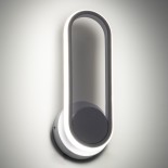 GLOBOSTAR® DALLAS 61346 Μοντέρνο Φωτιστικό Τοίχου - Απλίκα LED 12W 1440lm 360° AC 220-240V IP20 Ρυθμιζόμενο Λευκό CCT με On/Off 2700K/4500K/6000K - Lumileds SMD Chip - Λευκό Ματ - Μ12 x Π6.5 x Υ32cm - 3 Χρόνια Εγγύηση