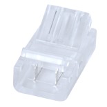 GloboStar® 70686 Ενωτικός Σύνδεσμος για Μονόχρωμη Ταινία LED 10mm 2 PIN σε Καλώδιο Τροφοδοσίας Ατερμάτιστο 2 PIN Μ2.1 x Π1.3 x Υ0.7cm Διάφανο
