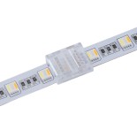 GloboStar® 70689 Ενωτικός Σύνδεσμος για Πολύχρωμη Ταινία LED RGB+CCT 12mm 6 PIN σε Πολύχρωμη Ταινία LED RGB+CCT 12mm 6 PIN Μ1.9 x Π1.5 x Υ0.7cm Διάφανο