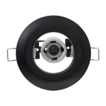 GLOBOSTAR® ALIBA 77841 Χωνευτή Βάση για Σποτ R50 με Ντουί E14 IP20 - Μαύρο Ματ - Μ9.2 x Π9.2 x Υ9.5cm / Q7cm