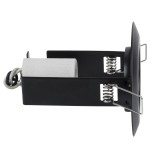 GLOBOSTAR® ALIBA 77841 Χωνευτή Βάση για Σποτ R50 με Ντουί E14 IP20 - Μαύρο Ματ - Μ9.2 x Π9.2 x Υ9.5cm / Q7cm