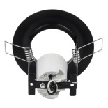 GLOBOSTAR® ALIBA 77841 Χωνευτή Βάση για Σποτ R50 με Ντουί E14 IP20 - Μαύρο Ματ - Μ9.2 x Π9.2 x Υ9.5cm / Q7cm