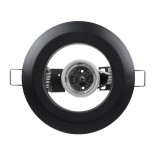 GLOBOSTAR® ACIDA 77845 Χωνευτή Βάση για Σποτ R63 με Ντουί E27 IP20 - Μαύρο Ματ - Μ11 x Π11 x Υ11cm / Q9cm