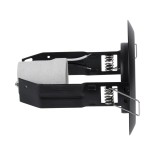 GLOBOSTAR® ACIDA 77845 Χωνευτή Βάση για Σποτ R63 με Ντουί E27 IP20 - Μαύρο Ματ - Μ11 x Π11 x Υ11cm / Q9cm