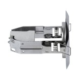 GloboStar® ACIDA 77847 Χωνευτή Στρογγυλή Μεταλλική Βάση Μπετού για Λάμπα R63 με Ντουί E27 AC 220-240V IP20 Φ11 x Υ11cm - Ασημί Νίκελ - 5 Years Warranty