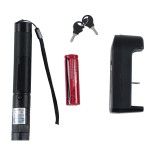 GloboStar® 78998 Φορητό Επαναφορτιζόμενο Laser Pointer 5Mw Class 3 DOT Zoom με Extra Κεφαλή για Dot Effects με Μπαταρία 18650 Li-ion 4800mAh & Φορτιστή - UV 405nm Φ2.2 x Υ15cm