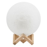 GloboStar® MOON 79620 Μοντέρνο Επιτραπέζιο Φωτιστικό Πορτατίφ LED 6W 360lm 360° DC 5V - Εναλλαγή Φωτισμού μέσω Τηλεχειριστηρίου - Dimmable - RGBW - Φ20 x Υ25 - Λευκό