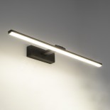 GloboStar® ELLIS 60444 Μοντέρνο Φωτιστικό Τοίχου - Απλίκα Καθρέπτη Μπάνιου - Πίνακα LED 12W 1400lm 120° AC 220-240V IP44 Μ60 x Π16 x Υ6cm - Φυσικό Λευκό 4500K - Μαύρο - 3 Χρόνια Εγγύηση