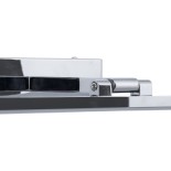 GloboStar® ELLIS 60445 Μοντέρνο Φωτιστικό Τοίχου - Απλίκα Καθρέπτη Μπάνιου - Πίνακα LED 12W 1400lm 120° AC 220-240V IP44 Μ60 x Π16 x Υ6cm - Φυσικό Λευκό 4500K - Χρώμιο Νίκελ - 3 Χρόνια Εγγύηση