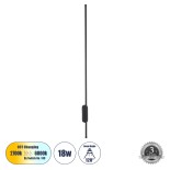 GLOBOSTAR® HARLEM 61335 Μοντέρνο Φωτιστικό Τοίχου - Απλίκα LED 18W 2160lm 120° AC 220-240V IP20 Ρυθμιζόμενο Λευκό CCT με On/Off 2700K/4500K/6000K - Lumileds SMD Chip - Μαύρο Ματ - Μ5 x Π4 x Υ120cm - 3 Χρόνια Εγγύηση