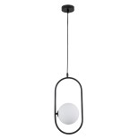 GLOBOSTAR® HAMBURG 00589 Μοντέρνο Κρεμαστό Φωτιστικό Οροφής με Ντουί 1 x G9 AC 220-240V IP20 - Μαύρο & Λευκό - Μ20 x Π15 x Υ40cm