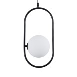 GLOBOSTAR® HAMBURG 00589 Μοντέρνο Κρεμαστό Φωτιστικό Οροφής με Ντουί 1 x G9 AC 220-240V IP20 - Μαύρο & Λευκό - Μ20 x Π15 x Υ40cm