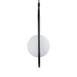 GLOBOSTAR® HAMBURG 00589 Μοντέρνο Κρεμαστό Φωτιστικό Οροφής με Ντουί 1 x G9 AC 220-240V IP20 - Μαύρο & Λευκό - Μ20 x Π15 x Υ40cm