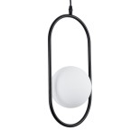 GLOBOSTAR® HAMBURG 00589 Μοντέρνο Κρεμαστό Φωτιστικό Οροφής με Ντουί 1 x G9 AC 220-240V IP20 - Μαύρο & Λευκό - Μ20 x Π15 x Υ40cm
