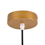 GloboStar® HAMBURG 00590 Μοντέρνο Κρεμαστό Φωτιστικό Μπάλα Μονόφωτο 1 x G9 IP20 Χρυσό Μέταλλο με Λευκό Γυαλί - Μ20 x Π15 x Υ40cm