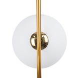 GloboStar® HAMBURG 00590 Μοντέρνο Κρεμαστό Φωτιστικό Μπάλα Μονόφωτο 1 x G9 IP20 Χρυσό Μέταλλο με Λευκό Γυαλί - Μ20 x Π15 x Υ40cm