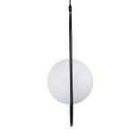 GLOBOSTAR® HAMBURG 00591 Μοντέρνο Κρεμαστό Φωτιστικό Οροφής με Ντουί 1 x E14 AC 220-240V IP20 - Μαύρο & Λευκό - Μ25 x Π20 x Υ50cm