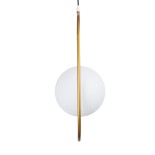 GLOBOSTAR® HAMBURG 00592 Μοντέρνο Κρεμαστό Φωτιστικό Οροφής με Ντουί 1 x E14 AC 220-240V IP20 - Χρυσό & Λευκό - Μ25 x Π20 x Υ50cm
