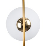 GLOBOSTAR® HAMBURG 00592 Μοντέρνο Κρεμαστό Φωτιστικό Οροφής με Ντουί 1 x E14 AC 220-240V IP20 - Χρυσό & Λευκό - Μ25 x Π20 x Υ50cm