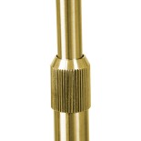GloboStar® PRAGUE 00992 Μοντέρνο Επιδαπέδιο Φωτιστικό Μονόφωτο 1 x E27 IP20 Χρυσό Αλουμίνιο με Μαύρο Μάρμαρο - Μ210 x Π45 x Υ220cm