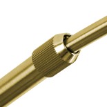 GloboStar® PRAGUE 00992 Μοντέρνο Επιδαπέδιο Φωτιστικό Μονόφωτο 1 x E27 IP20 Χρυσό Αλουμίνιο με Μαύρο Μάρμαρο - Μ210 x Π45 x Υ220cm