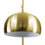 GloboStar® PRAGUE 00992 Μοντέρνο Επιδαπέδιο Φωτιστικό Μονόφωτο 1 x E27 IP20 Χρυσό Αλουμίνιο με Μαύρο Μάρμαρο - Μ210 x Π45 x Υ220cm