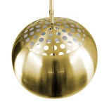 GloboStar® PRAGUE 00992 Μοντέρνο Επιδαπέδιο Φωτιστικό Μονόφωτο 1 x E27 IP20 Χρυσό Αλουμίνιο με Μαύρο Μάρμαρο - Μ210 x Π45 x Υ220cm