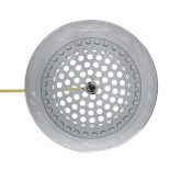 GloboStar® PRAGUE 00992 Μοντέρνο Επιδαπέδιο Φωτιστικό Μονόφωτο 1 x E27 IP20 Χρυσό Αλουμίνιο με Μαύρο Μάρμαρο - Μ210 x Π45 x Υ220cm