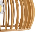 GLOBOSTAR® SCANDINAVIA 01698 Boho Κρεμαστό Φωτιστικό Οροφής με Ντουί 1 x E27 AC 220-240V IP20 - Μπεζ - Μ33 x Π33 x Υ20cm