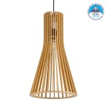 GLOBOSTAR® SCANDINAVIA 01700 Boho Κρεμαστό Φωτιστικό Οροφής με Ντουί 1 x E27 AC 220-240V IP20 - Μπεζ - Μ25 x Π25 x Υ45cm