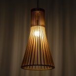 GLOBOSTAR® SCANDINAVIA 01700 Boho Κρεμαστό Φωτιστικό Οροφής με Ντουί 1 x E27 AC 220-240V IP20 - Μπεζ - Μ25 x Π25 x Υ45cm