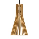 GLOBOSTAR® SCANDINAVIA 01700 Boho Κρεμαστό Φωτιστικό Οροφής με Ντουί 1 x E27 AC 220-240V IP20 - Μπεζ - Μ25 x Π25 x Υ45cm