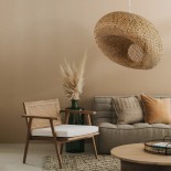 GLOBOSTAR® CARIBBEAN 01723 Boho Κρεμαστό Φωτιστικό Οροφής με Ντουί 1 x E27 AC 220-240V IP20 - Μπεζ - Μ45 x Π45 x Υ24cm