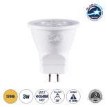 GLOBOSTAR® TINO 60110 Σποτ GU5.3 MR11 LED 3W 300lm 38° DC 12-24V IP20 Θερμό Λευκό 2700K - Lumileds SMD Chip - Μ3.5 x Π3.5 x Υ3.5cm - 3 Χρόνια Εγγύηση