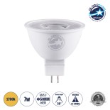 GLOBOSTAR® BEAMO 60116 Σποτ GU5.3 MR16 LED 7W 700lm 38° DC 12-24V IP20 Θερμό Λευκό 2700K - Lumileds SMD Chip - Μ5 x Π5 x Υ4.2cm - 3 Χρόνια Εγγύηση