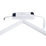 GloboStar® 60369 Χωνευτό LED Panel Linear Frameless Super Slim 60x60cm 48W 5520lm 120° CRI≥85Ra AC 220-240V IP44 Μ60 x Π60 x Υ1.5cm - Φυσικό Λευκό 4500K - TÜV Certified Driver - 5 Years Warranty