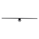 GloboStar® NINA 60420 Μοντέρνο Φωτιστικό Τοίχου - Απλίκα Καθρέπτη Μπάνιου - Πίνακα LED 12W 1400lm 120° AC 220-240V IP44 Μ60 x Π10.5 x Υ4cm - Φυσικό Λευκό 4500K - Μαύρο - 3 Χρόνια Εγγύηση