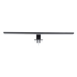 GloboStar® NINA 60420 Μοντέρνο Φωτιστικό Τοίχου - Απλίκα Καθρέπτη Μπάνιου - Πίνακα LED 12W 1400lm 120° AC 220-240V IP44 Μ60 x Π10.5 x Υ4cm - Φυσικό Λευκό 4500K - Μαύρο - 3 Χρόνια Εγγύηση
