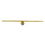 GloboStar® NINA 60421 Μοντέρνο Φωτιστικό Τοίχου - Απλίκα Καθρέπτη Μπάνιου - Πίνακα LED 12W 1400lm 120° AC 220-240V IP44 Μ60 x Π10.5 x Υ4cm - Φυσικό Λευκό 4500K - Χρυσό - 3 Years Warranty