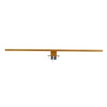 GloboStar® NINA 60423 Μοντέρνο Φωτιστικό Τοίχου - Απλίκα Καθρέπτη Μπάνιου - Πίνακα LED 12W 1400lm 120° AC 220-240V IP44 Μ60 x Π10.5 x Υ4cm - Φυσικό Λευκό 4500K - Χάλκινο - 3 Χρόνια Εγγύηση