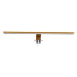 GloboStar® NINA 60423 Μοντέρνο Φωτιστικό Τοίχου - Απλίκα Καθρέπτη Μπάνιου - Πίνακα LED 12W 1400lm 120° AC 220-240V IP44 Μ60 x Π10.5 x Υ4cm - Φυσικό Λευκό 4500K - Χάλκινο - 3 Χρόνια Εγγύηση