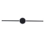 GloboStar® OPAL 60454 Μοντέρνο Φωτιστικό Τοίχου - Απλίκα Καθρέπτη Μπάνιου - Πίνακα LED 14W 1600lm 180° AC 220-240V IP44 Μ60 x Π6 x Υ10cm - Φυσικό Λευκό 4500K - Μαύρο - 3 Χρόνια Εγγύηση