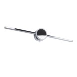 GloboStar® OPAL 60455 Μοντέρνο Φωτιστικό Τοίχου - Απλίκα Καθρέπτη Μπάνιου - Πίνακα LED 14W 1600lm 180° AC 220-240V IP44 Μ60 x Π6 x Υ10cm - Φυσικό Λευκό 4500K - Χρώμιο Νίκελ - 3 Years Warranty