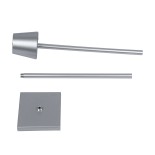 GloboStar® NEGA 60480 Μοντέρνο Επιδαπέδιο Φωτιστικό LED 2.2W 154lm 360° DC 5V IP44 Θερμό Λευκό 2700K Dimmable με Διακόπτη Αφής - Επαναφορτιζόμενο με Μπαταρία Li-ion 4000mAh - Ασημί - Φ10 x Υ135cm - 2 Χρόνια Εγγύηση