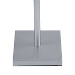 GloboStar® NEGA 60480 Μοντέρνο Επιδαπέδιο Φωτιστικό LED 2.2W 154lm 360° DC 5V IP44 Θερμό Λευκό 2700K Dimmable με Διακόπτη Αφής - Επαναφορτιζόμενο με Μπαταρία Li-ion 4000mAh - Ασημί - Φ10 x Υ135cm - 2 Χρόνια Εγγύηση