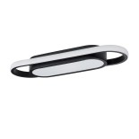 GLOBOSTAR® IGOR 61216 Μοντέρνο Φωτιστικό Οροφής LED 24W 2400lm 210° AC 220-240V IP20 Ρυθμιζόμενο Λευκό CCT με On/Off 2700K/4500K/6000K - Lumileds SMD Chip - Μαύρο Ματ - Μ41 x Π13 x Υ4.5cm - 3 Χρόνια Εγγύηση