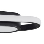 GLOBOSTAR® IGOR 61216 Μοντέρνο Φωτιστικό Οροφής LED 24W 2400lm 210° AC 220-240V IP20 Ρυθμιζόμενο Λευκό CCT με On/Off 2700K/4500K/6000K - Lumileds SMD Chip - Μαύρο Ματ - Μ41 x Π13 x Υ4.5cm - 3 Χρόνια Εγγύηση